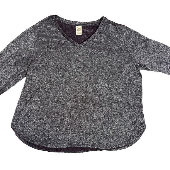 Faded Glory Size 3X (22-24W) V-Neck Long Sleeve Round Hem Pullover - Picture 12 of 13